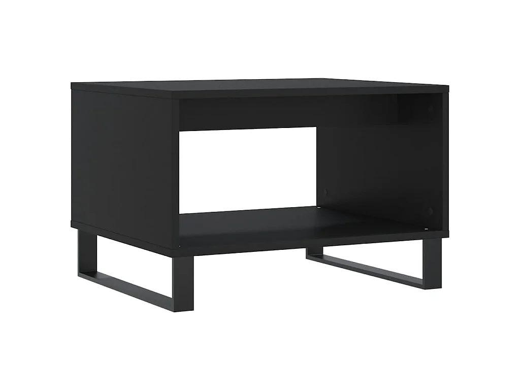 Table basse noir 60x50x40 cm bois d'ingénierie