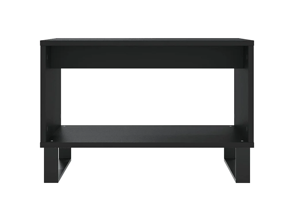 Table basse noir 60x50x40 cm bois d'ingénierie