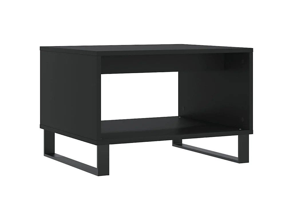 Table basse noir 60x50x40 cm bois d'ingénierie