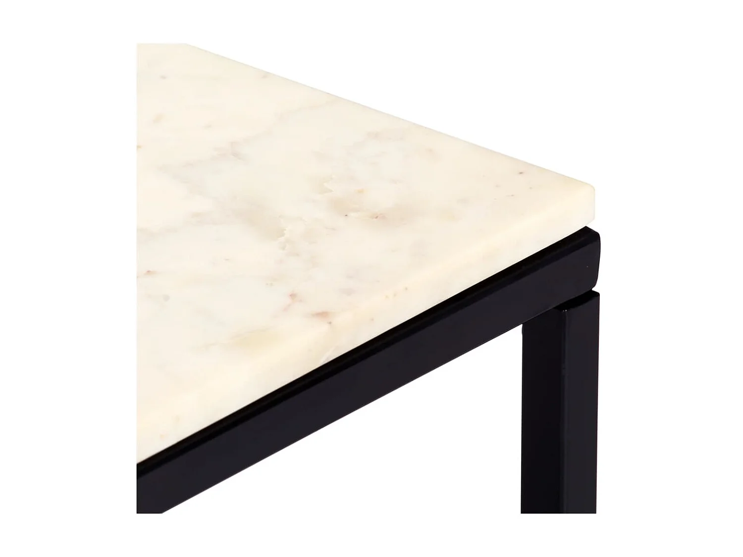 Gold Salontafel Wit 60x60x35 cm Echte steenmarmertextuur