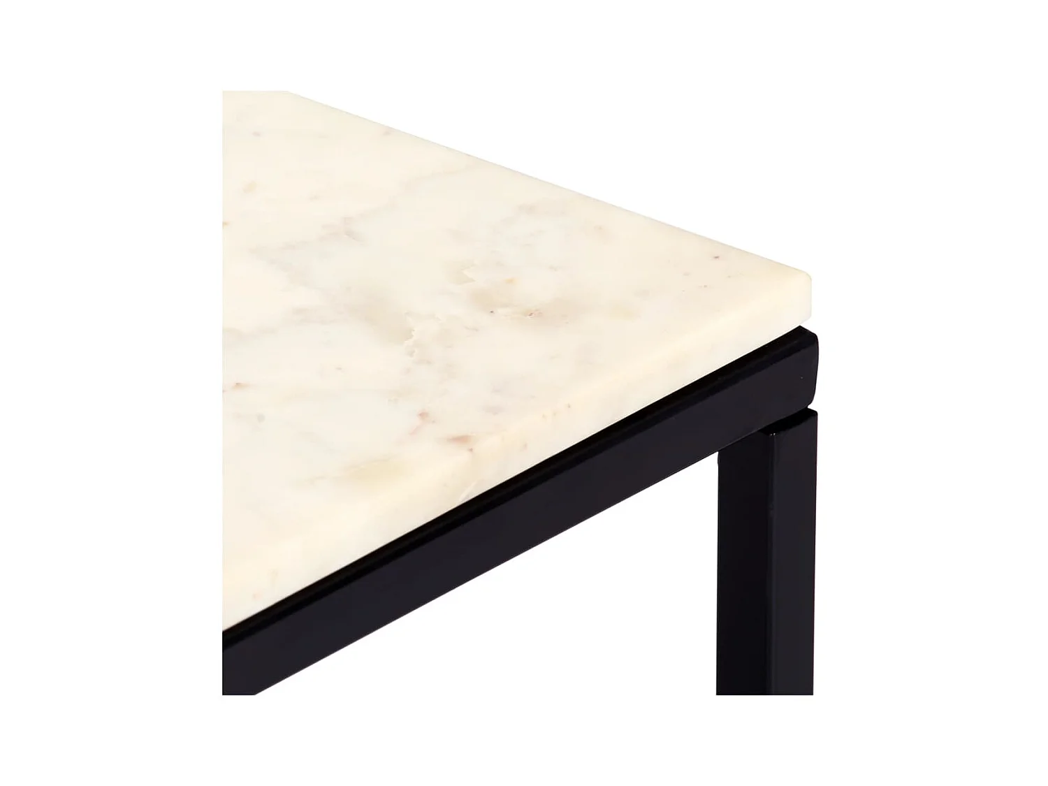 Gold Salontafel Wit 60x60x35 cm Echte steenmarmertextuur