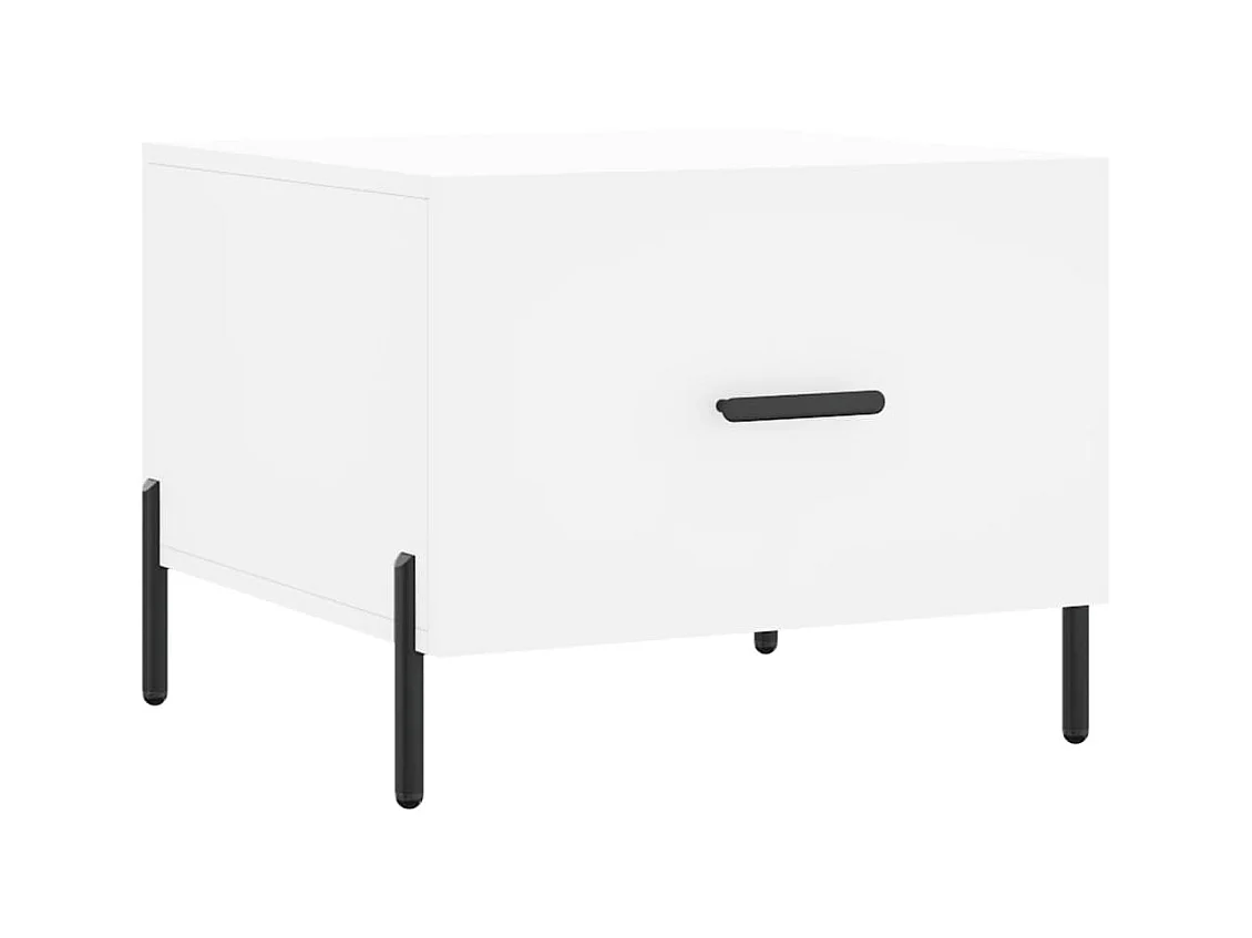 Table basse blanc 50x50x40 cm bois d'ingénierie