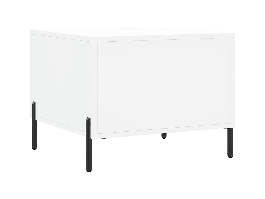 Table basse blanc 50x50x40 cm bois d'ingénierie