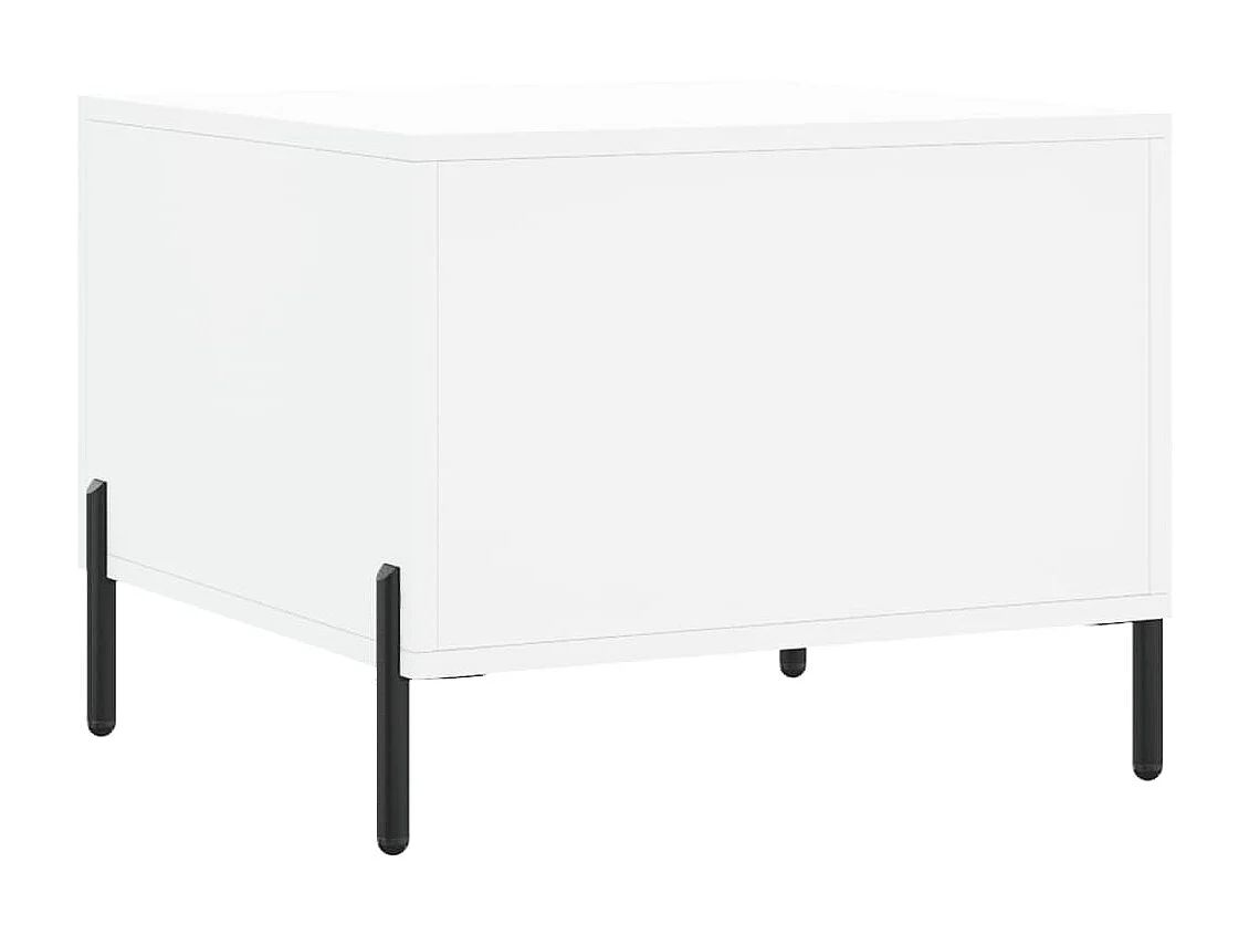 Mesa de centro Gold White 50x50x40 cm de madera contrachapada