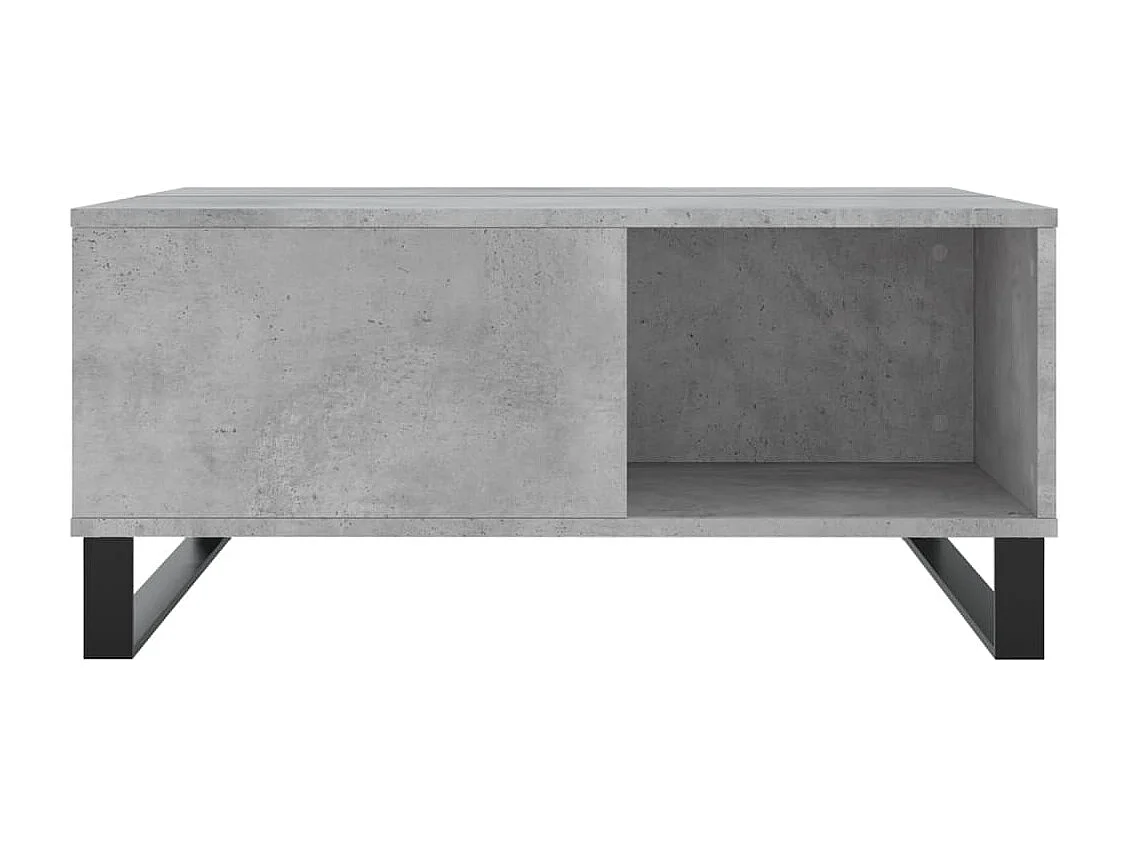 Mesa de centro Gold Concrete gris 80x80x36,5 cm de madera contrachapada