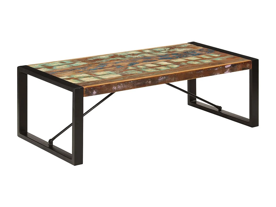 Mesa de centro Gold 120x60x40 cm Madera maciza recuperada