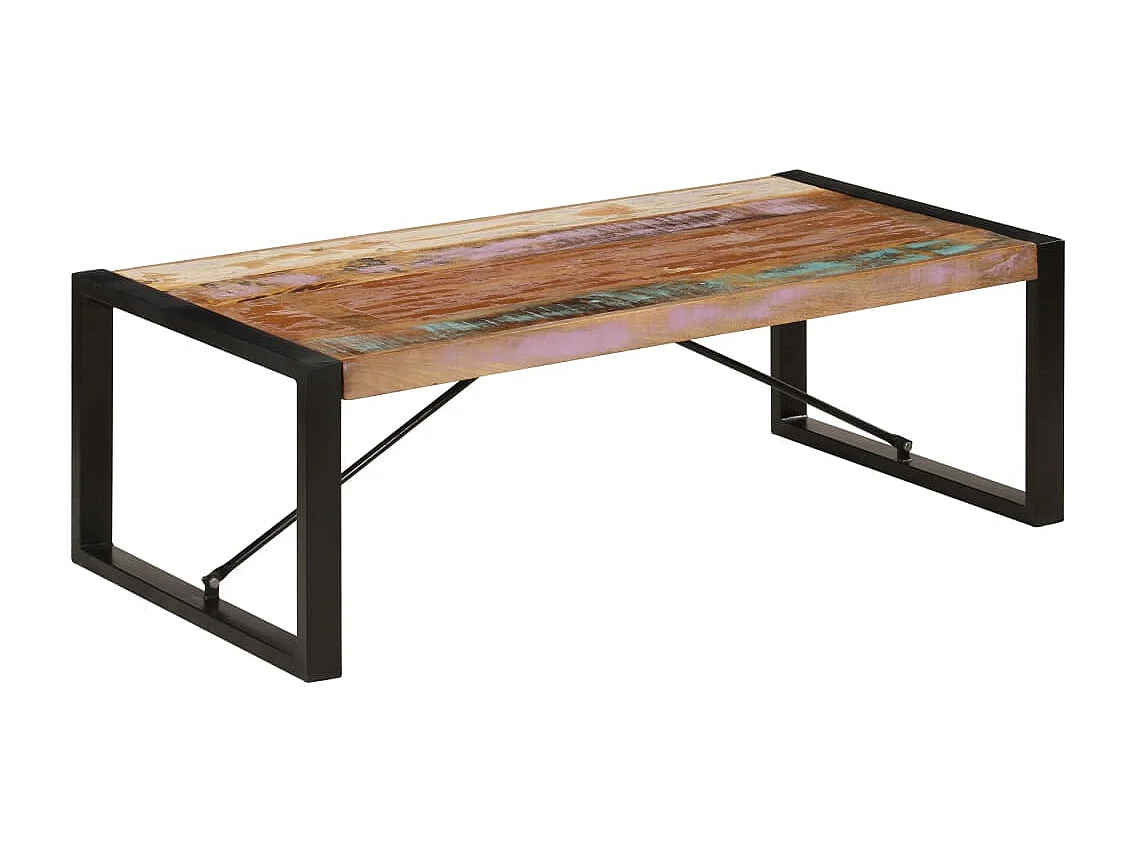 Tavolino Gold 120x60x40 cm Legno massello di recupero