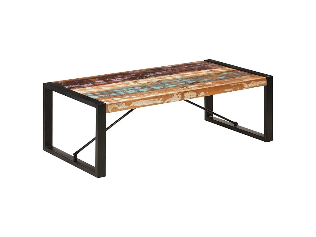 Tavolino Gold 120x60x40 cm Legno massello di recupero