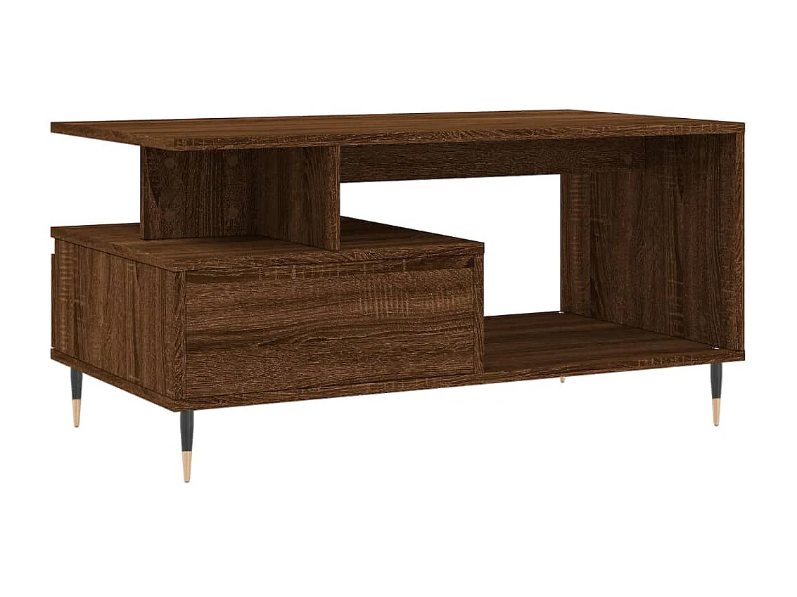 Table basse Chêne marron 90x49x45 cm Bois d'ingénierie