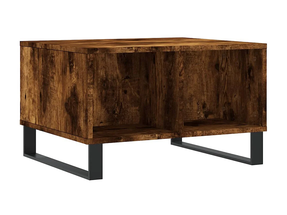 Table basse Chêne fumé 60x50x36,5 cm Bois d'ingénierie