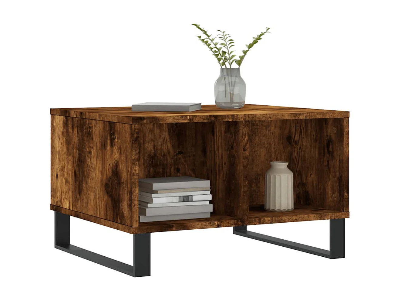 Table basse Chêne fumé 60x50x36,5 cm Bois d'ingénierie