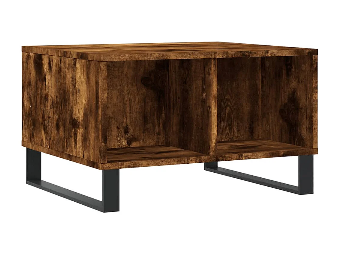 Table basse Chêne fumé 60x50x36,5 cm Bois d'ingénierie