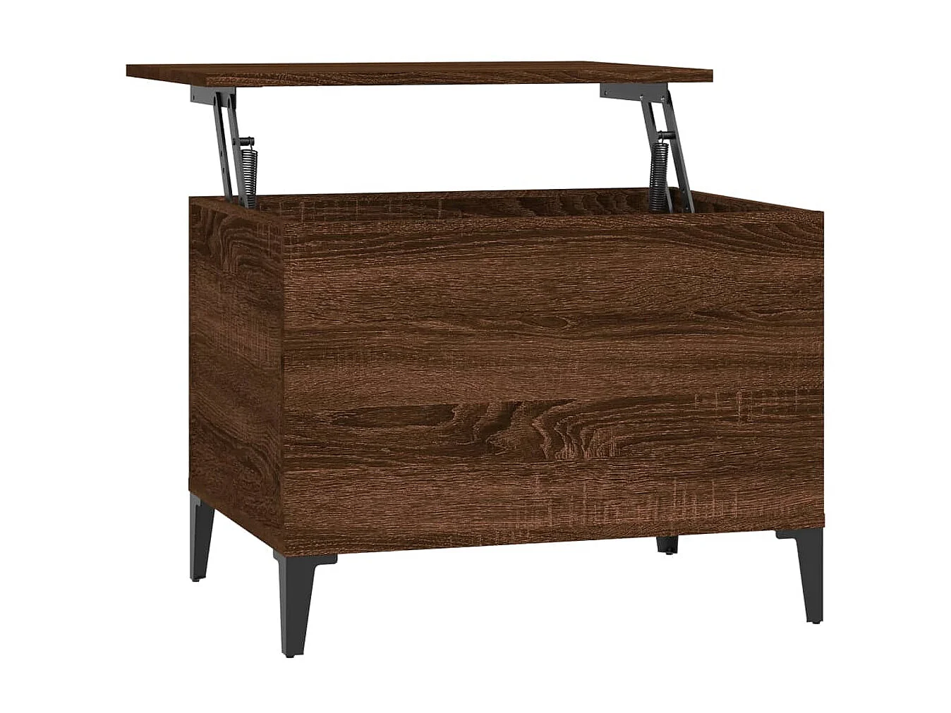 Mesa de centro dourada Carvalho castanho 60x44,5x45 cm Madeira artificial