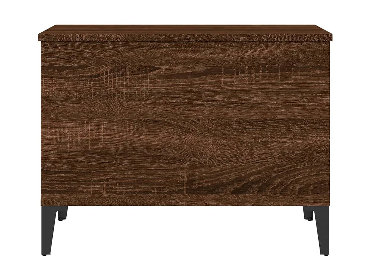 Mesa de centro dourada Carvalho castanho 60x44,5x45 cm Madeira artificial