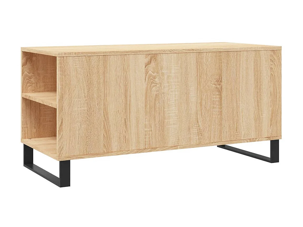 Goldfarbener Couchtisch aus Sonoma-Eiche, 102 x 44,5 x 50 cm, Holzwerkstoff