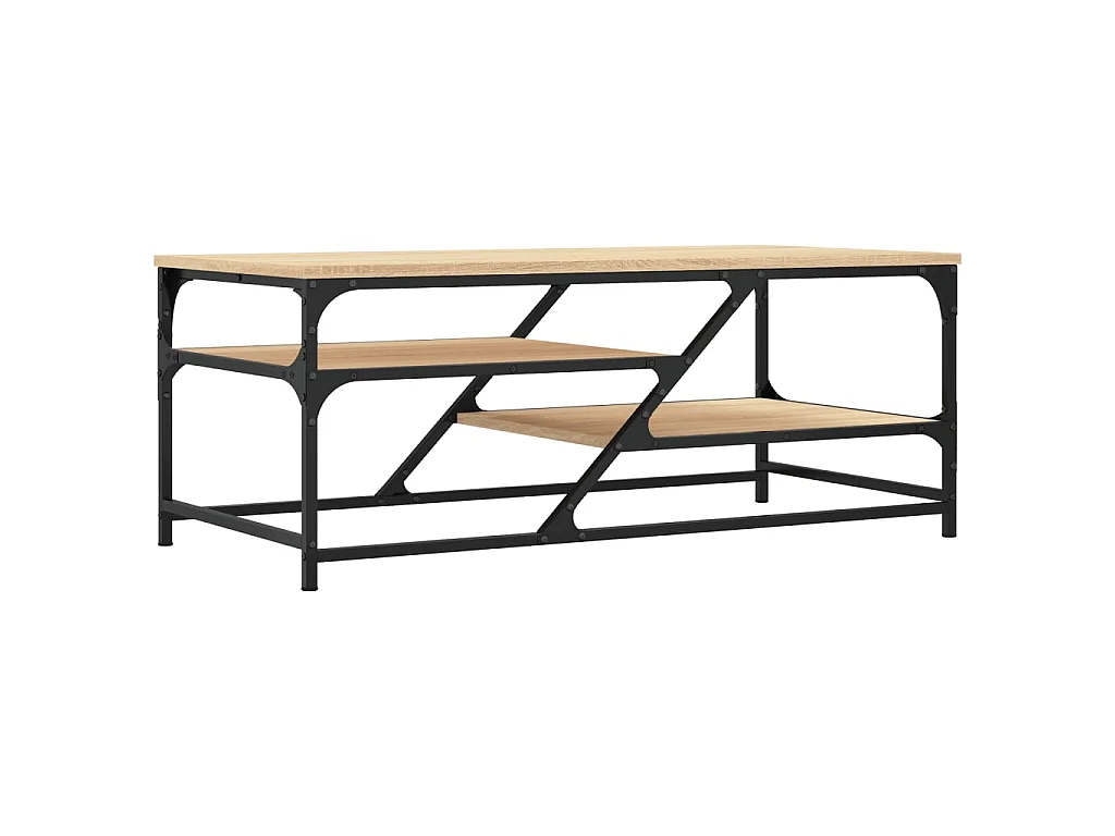 Table basse chêne sonoma 100x49x40 cm bois d'ingénierie