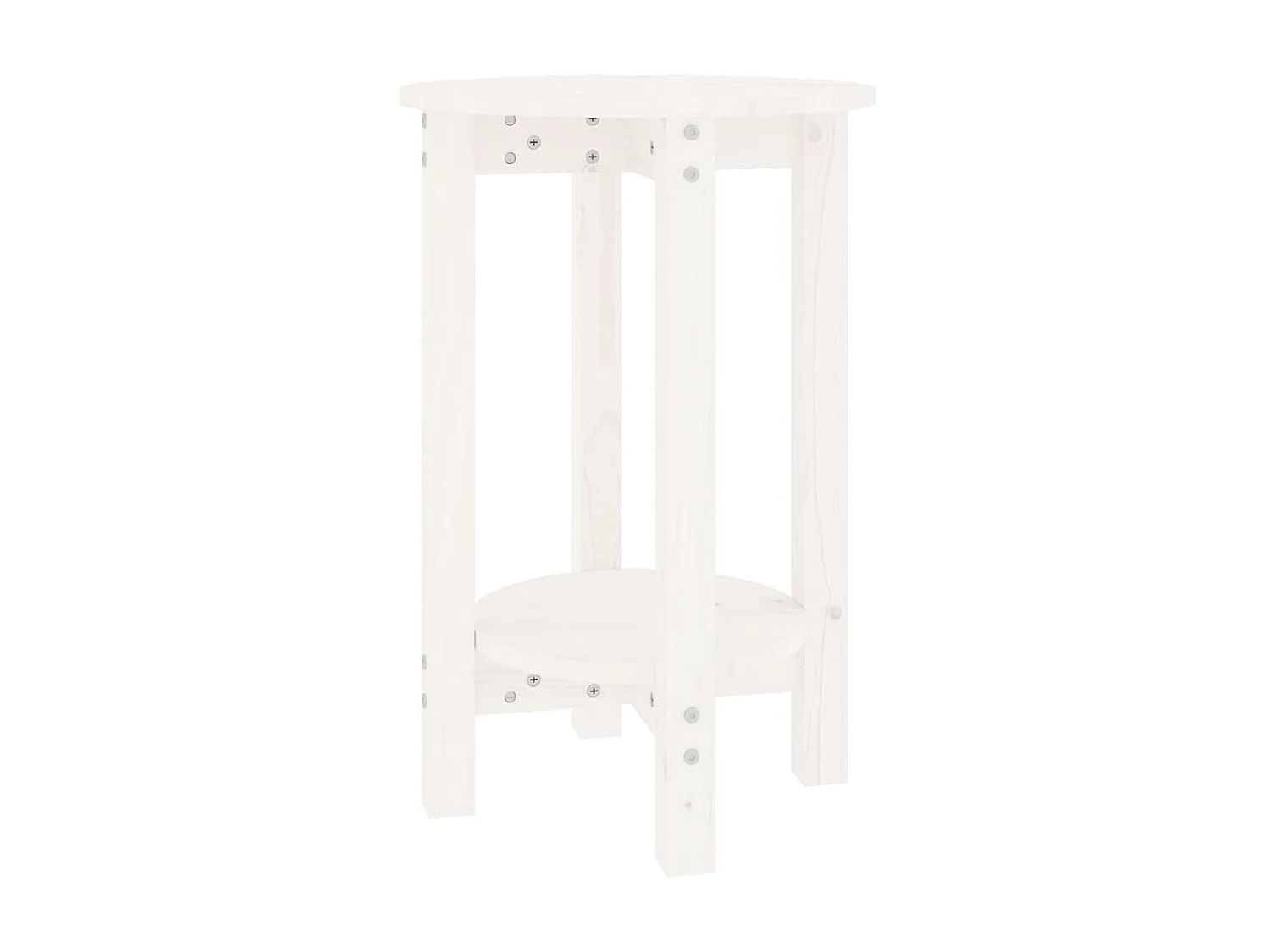 Mesa de centro Gold Blanco Ø 40x60 cm Madera maciza de pino