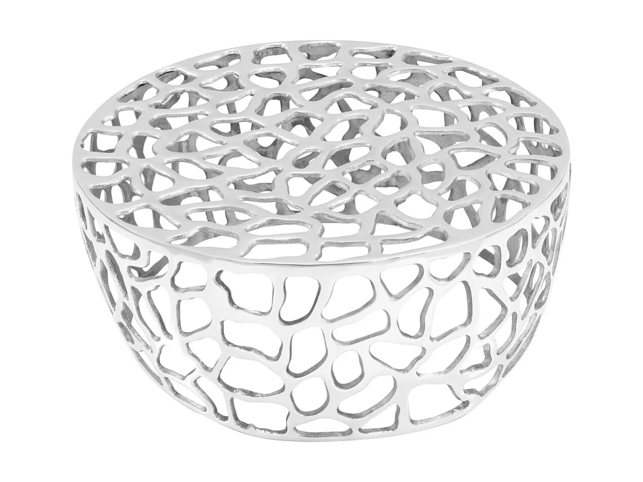 Mesa de centro dourada Alumínio fundido 70 x 30 cm prateado