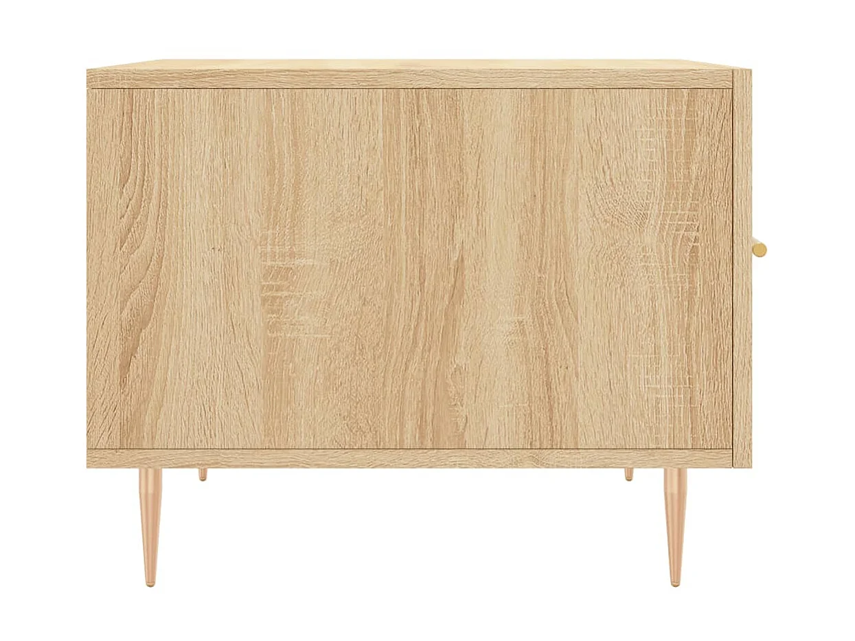 Mesa de centro dourada carvalho Sonoma 50x50x40 cm Madeira artificial