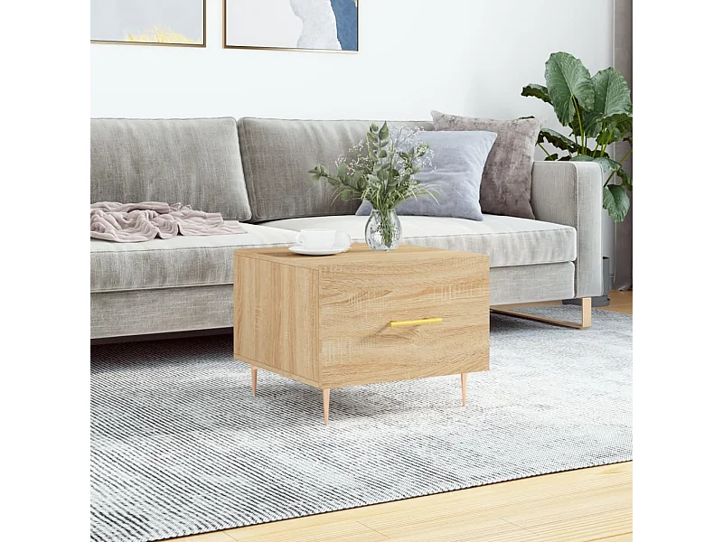 Table basse Chêne sonoma 50x50x40 cm Bois d'ingénierie