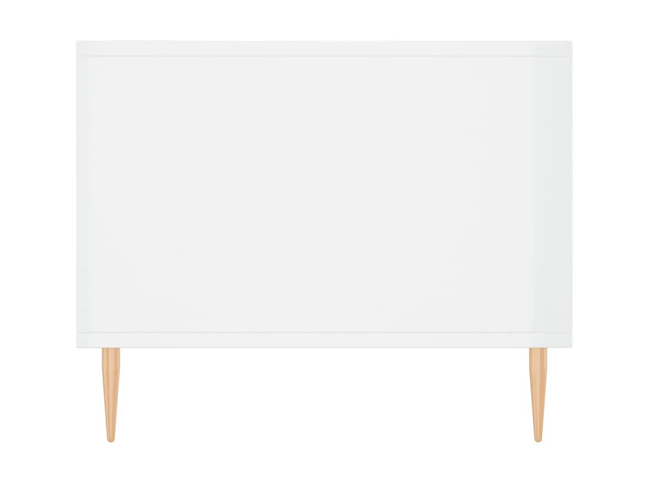 Table basse Blanc brillant 90x50x40 cm Bois d'ingénierie