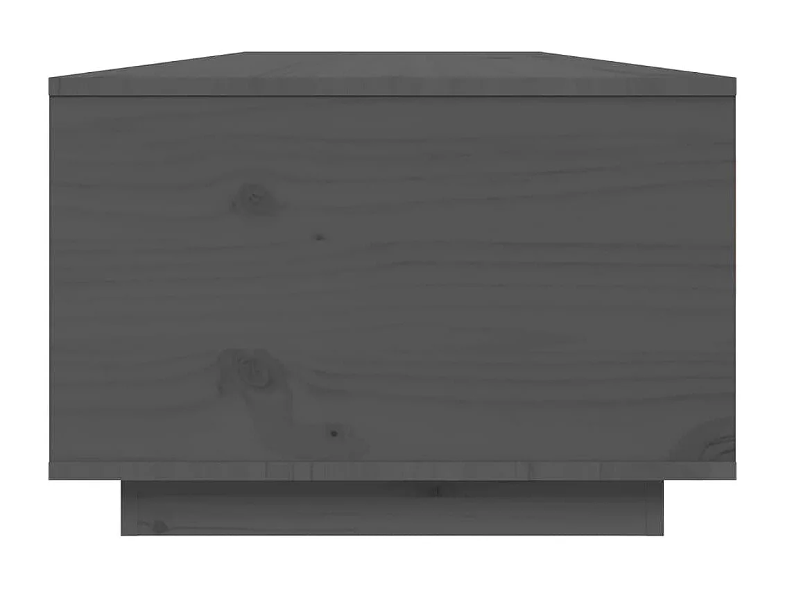 Tavolino Gold Grigio 80x50x35,5 cm Legno di pino massiccio