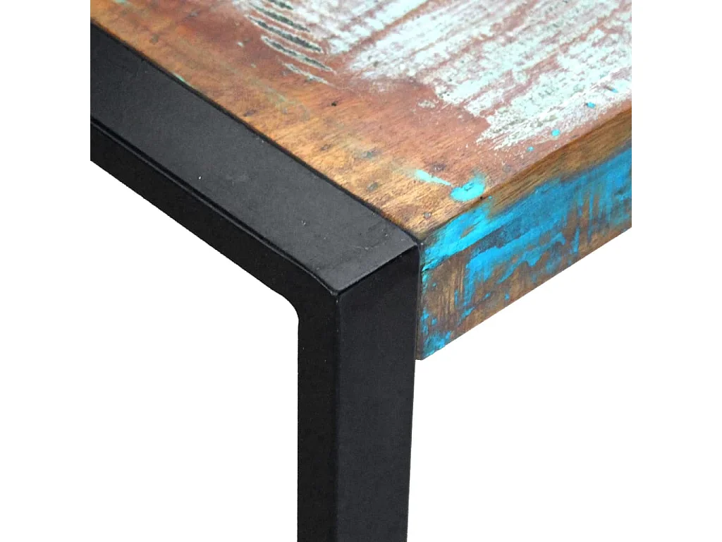 Mesa de centro dorada Madera maciza recuperada 80 x 80 x 40 cm