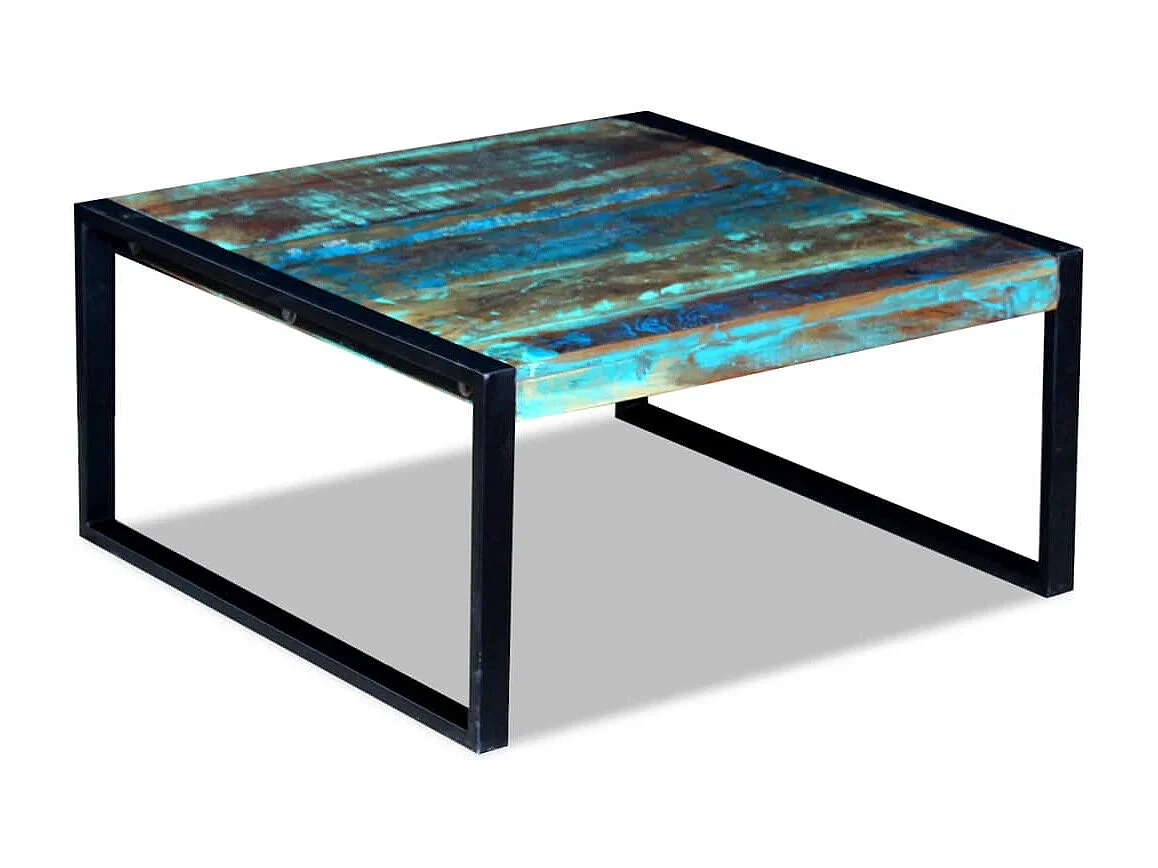 Table basse Bois de récupération massif 80 x 80 x 40 cm
