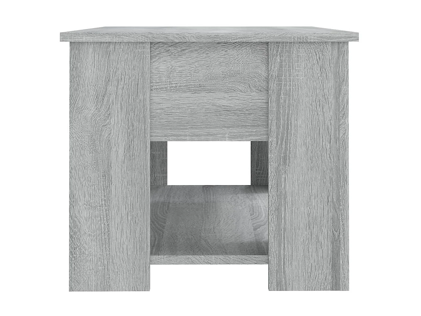 Mesa de centro cinza Gold Sonoma 79x49x41 cm Madeira trabalhada