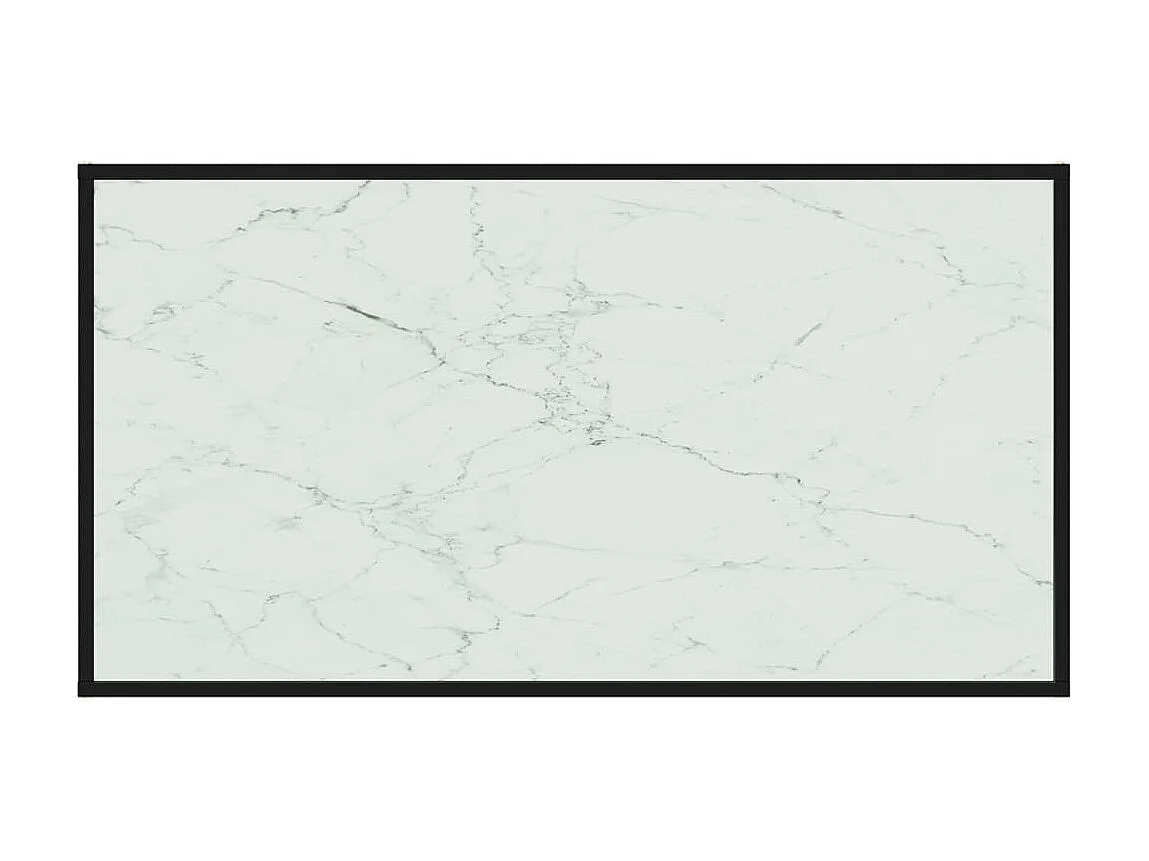 Table basse Blanc 120x60x35 cm Verre trempé