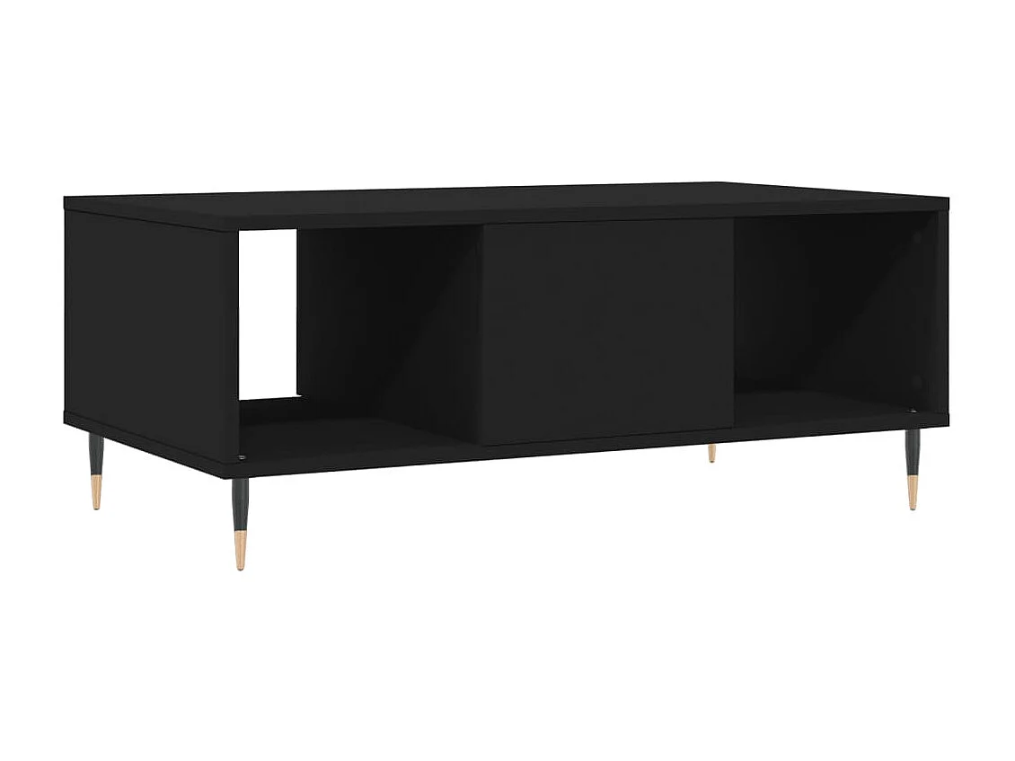 Table basse Noir 90x50x36,5 cm Bois d'ingénierie