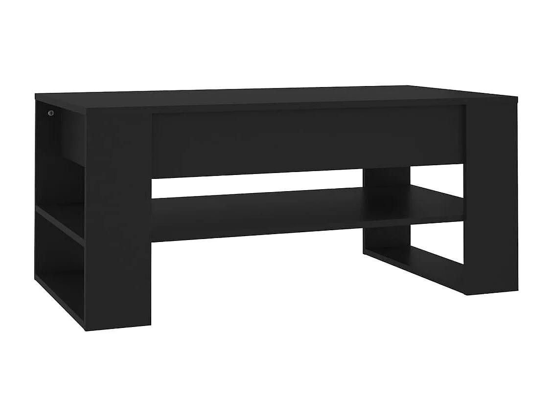 Mesa de centro dourada preta 102x55x45 cm Madeira trabalhada