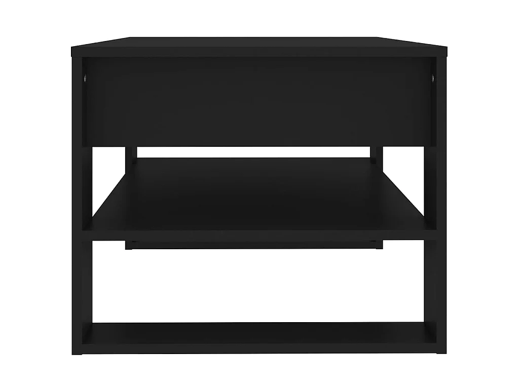 Mesa de centro dourada preta 102x55x45 cm Madeira trabalhada