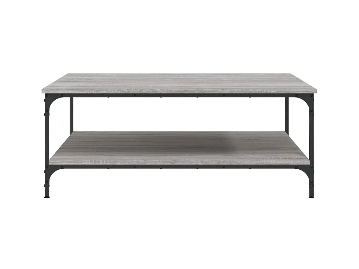 Table basse sonoma gris 100x100x40 cm bois d'ingénierie