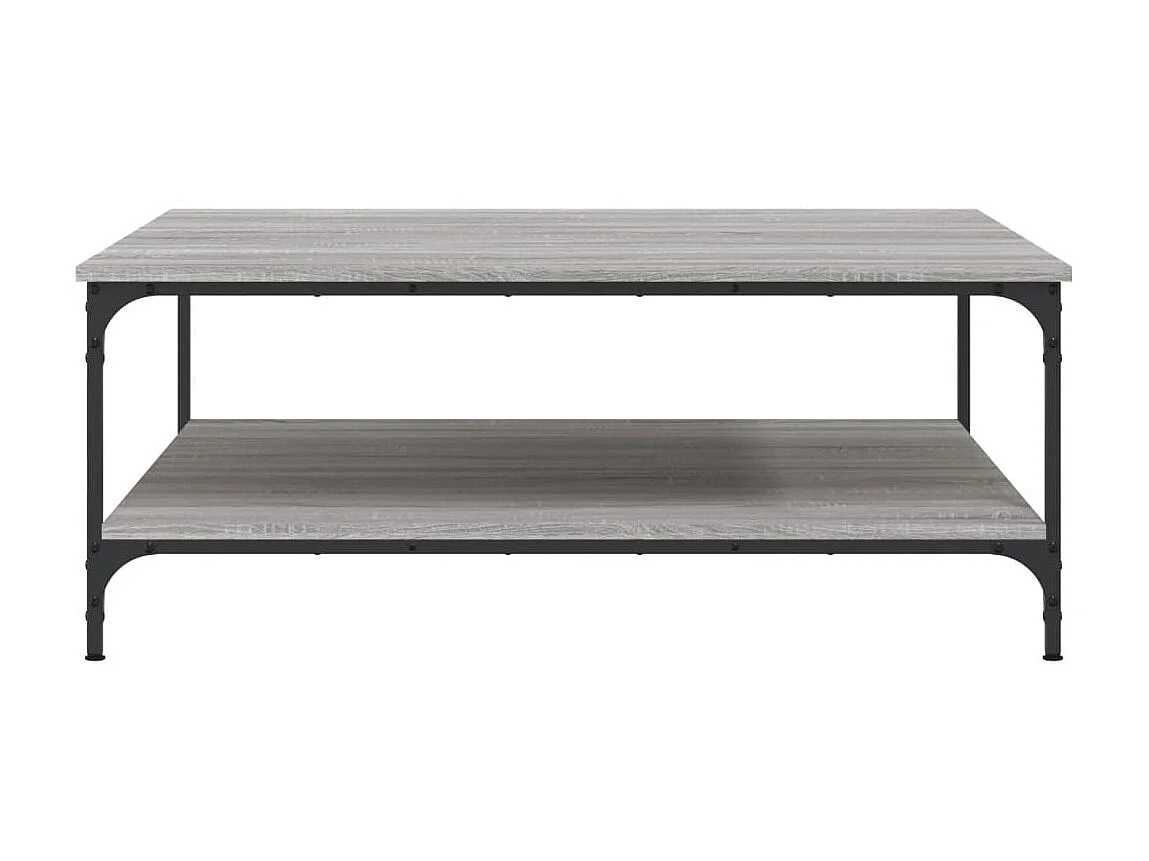 Mesa de centro cinza Gold Sonoma 100x100x40 cm madeira projetada