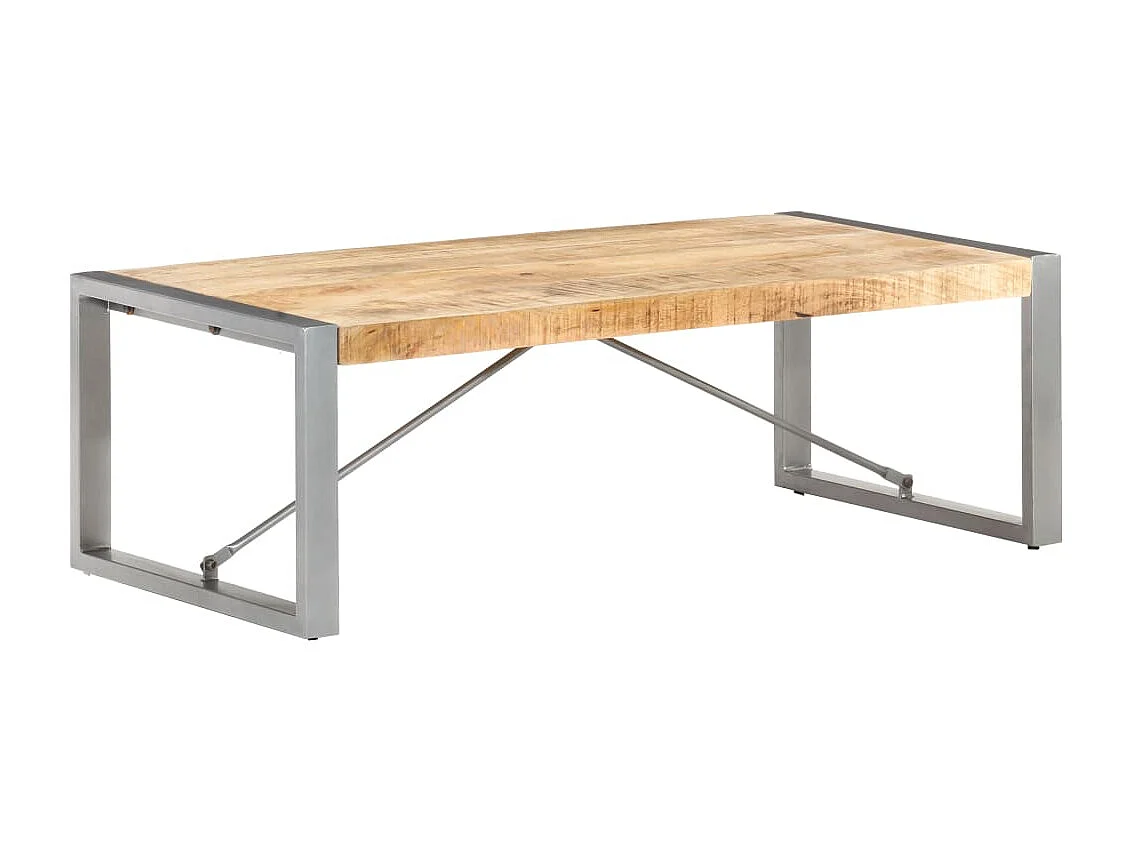 Tavolino Gold 120x60x40 cm Legno di mango grezzo