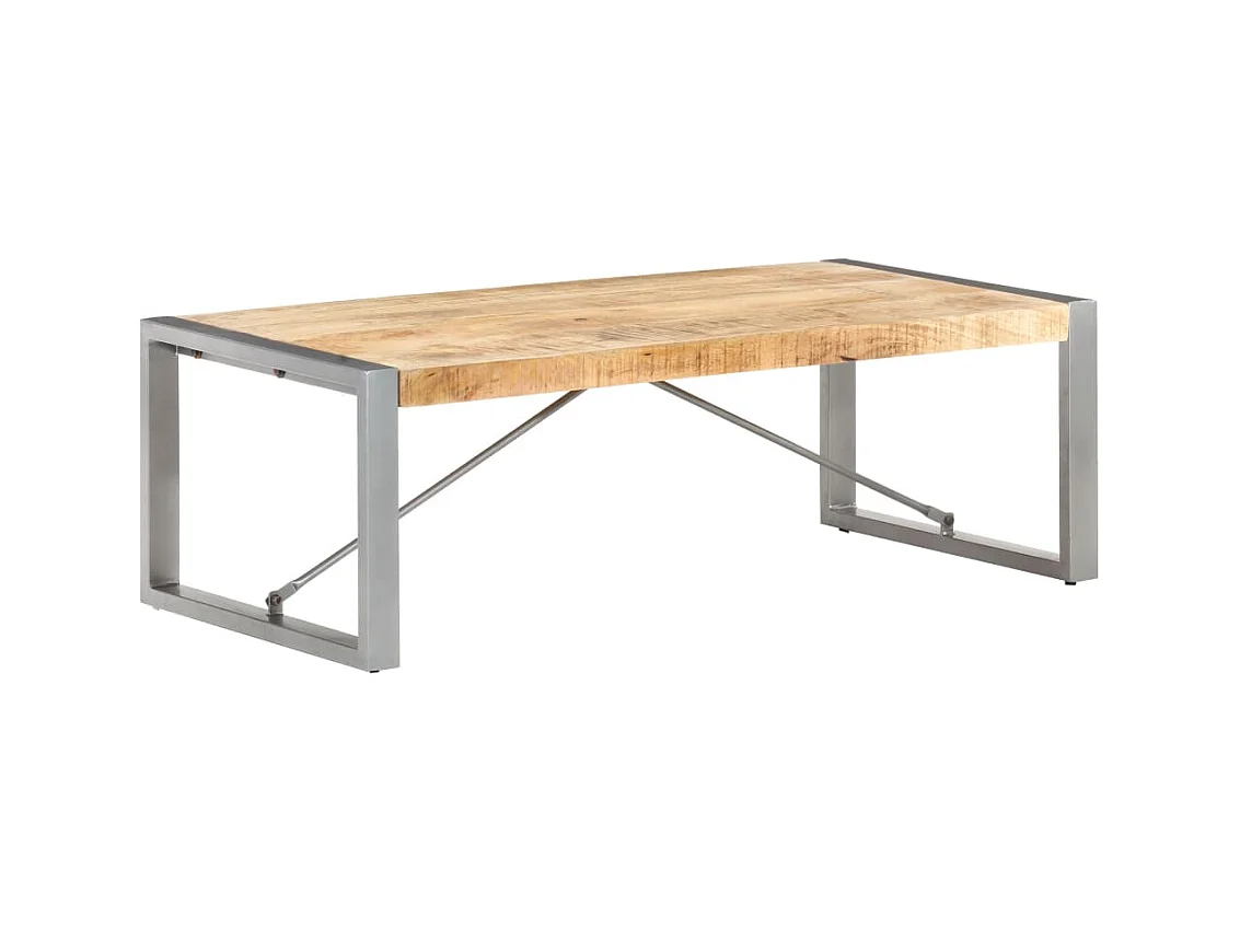 Table basse 120x60x40 cm Bois de manguier brut