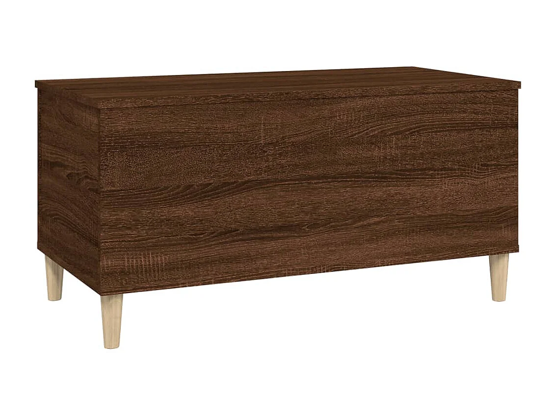 Mesa de centro dourada Carvalho castanho 90x44,5x45 cm Madeira artificial