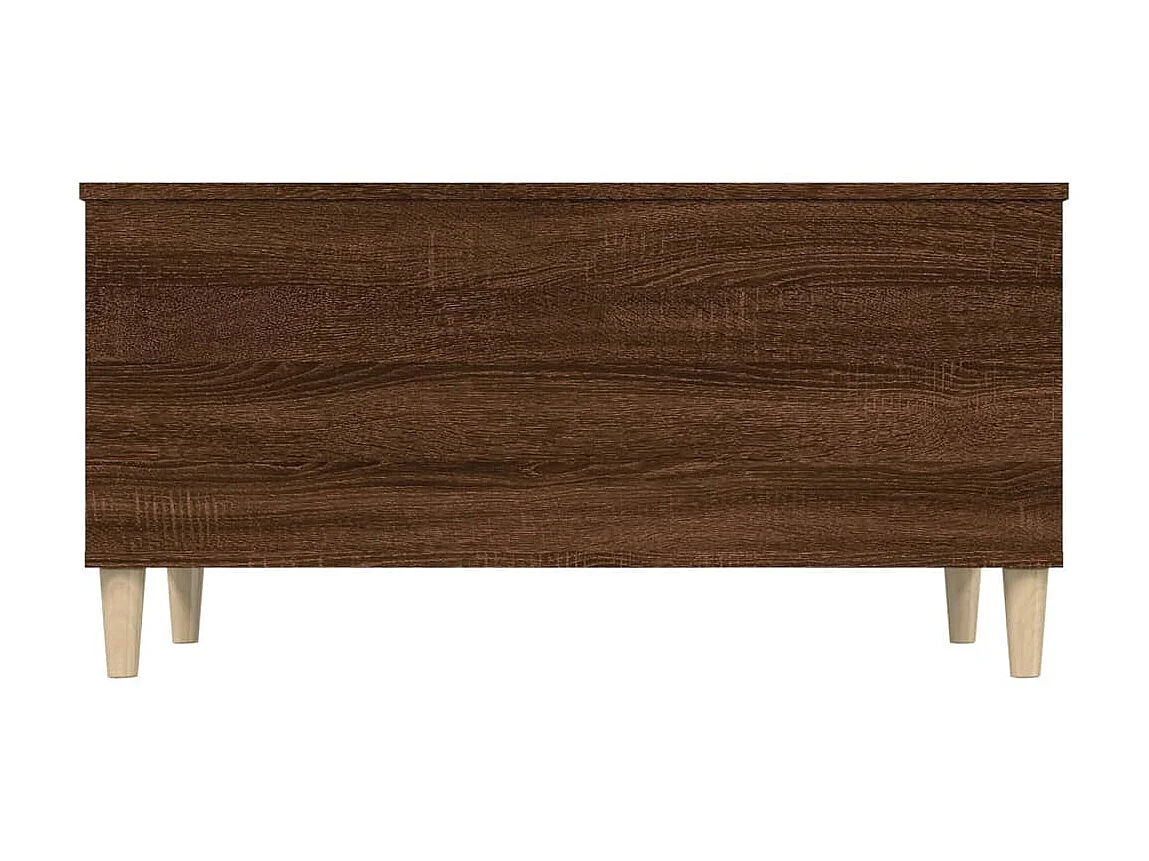 Mesa de centro dourada Carvalho castanho 90x44,5x45 cm Madeira artificial