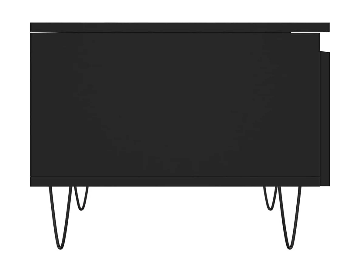 Mesas de centro Gold 2 piezas madera contrachapada negra 50x46x35 cm