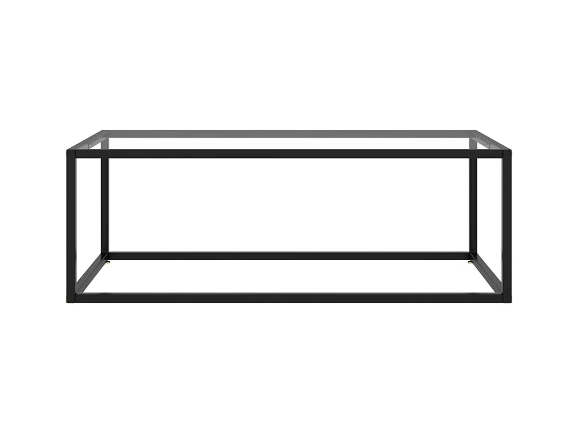 Gold Salontafel Zwart met gehard glas 100x50x35 cm