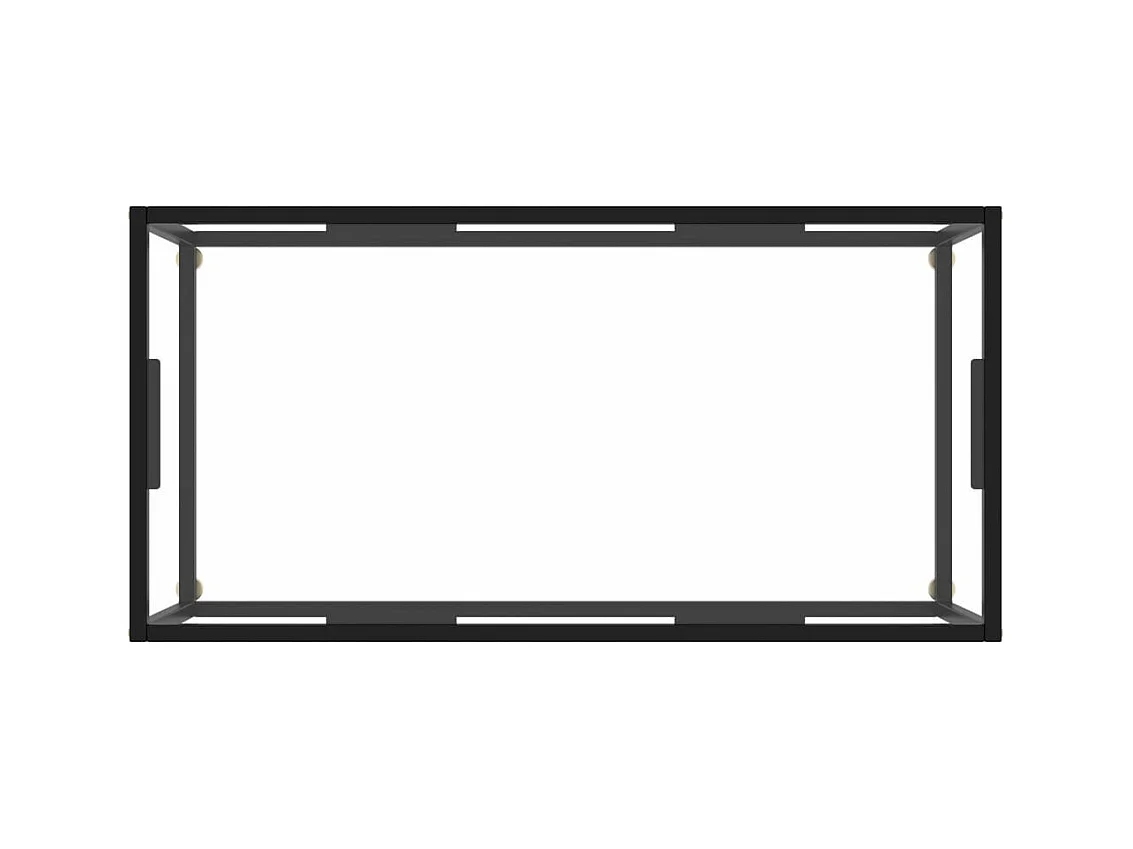 Gold Salontafel Zwart met gehard glas 100x50x35 cm