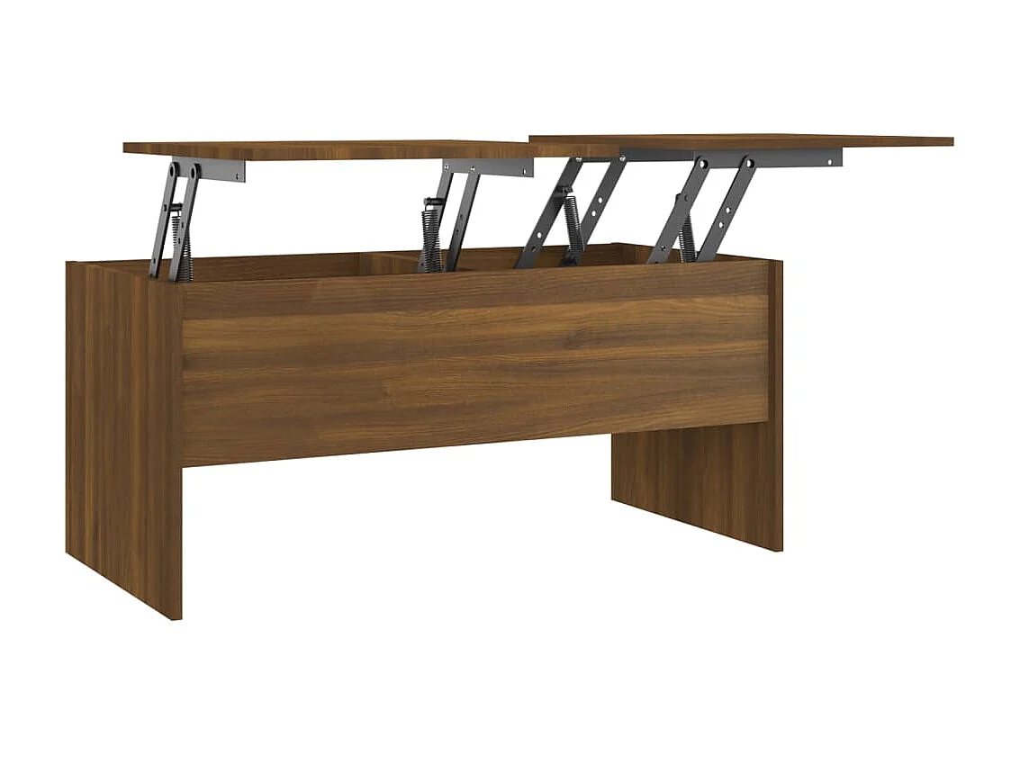 Table basse Chêne marron 102x50,5x46,5 cm Bois d'ingénierie