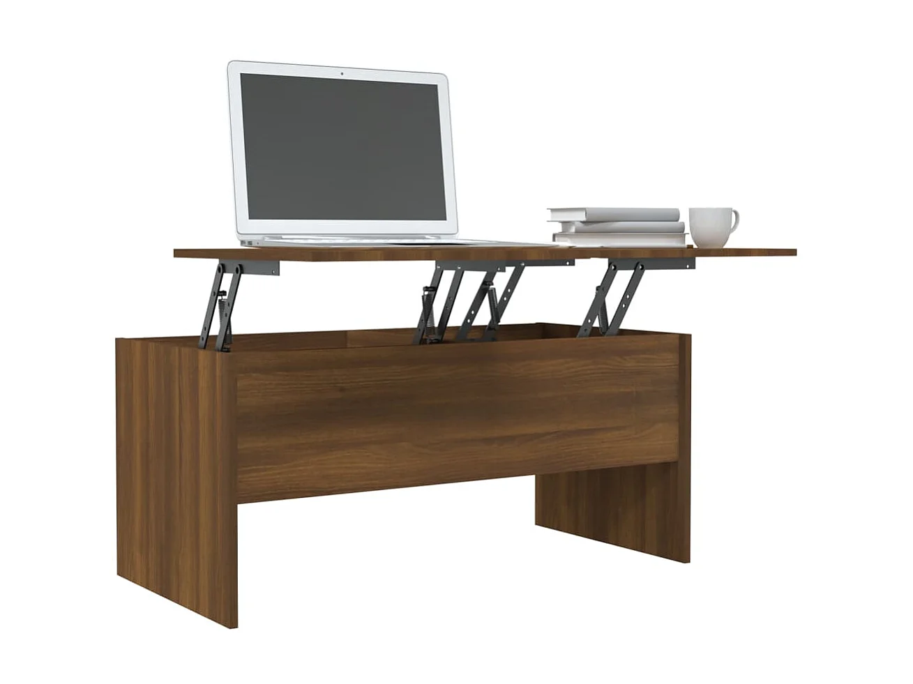 Table basse Chêne marron 102x50,5x46,5 cm Bois d'ingénierie