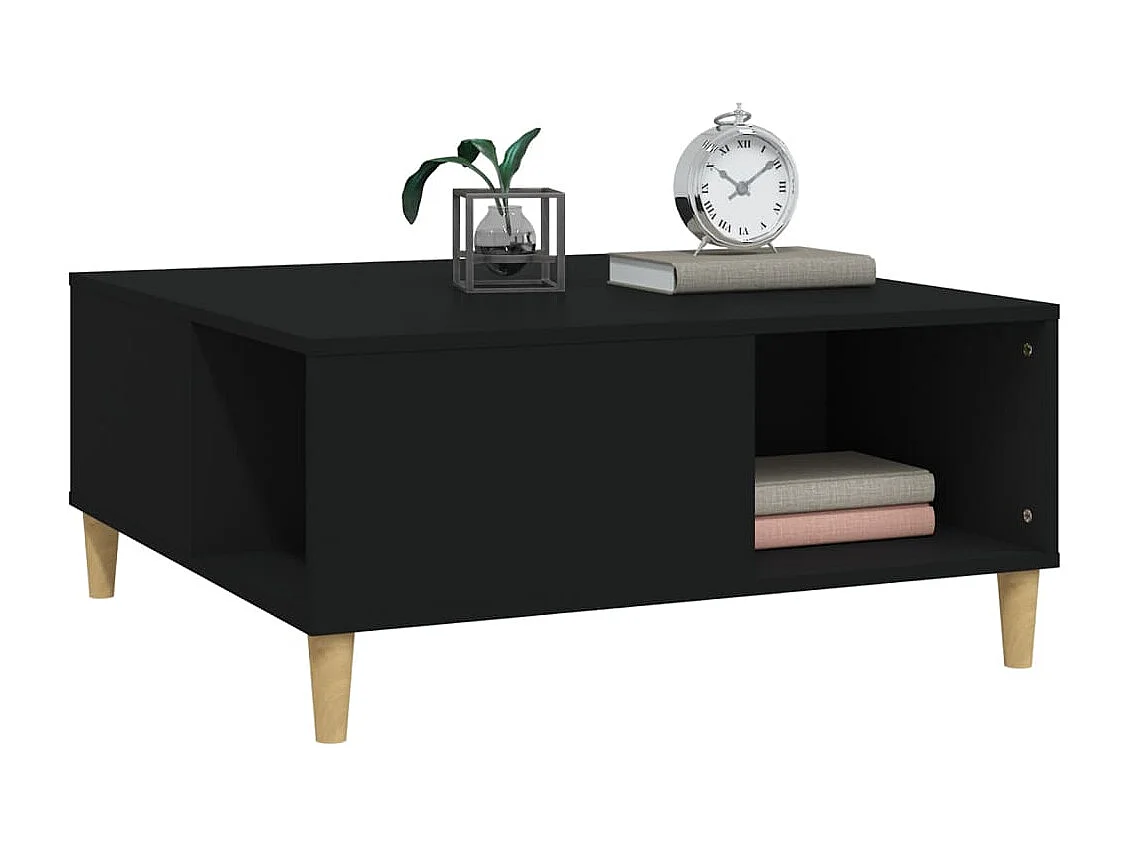 Gold Salontafel zwart 80x80x36,5 cm samengesteld hout