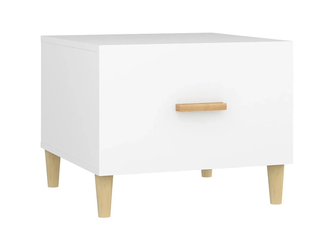 Tables basses 2 pcs blanc 50x50x40 cm bois d'ingénierie