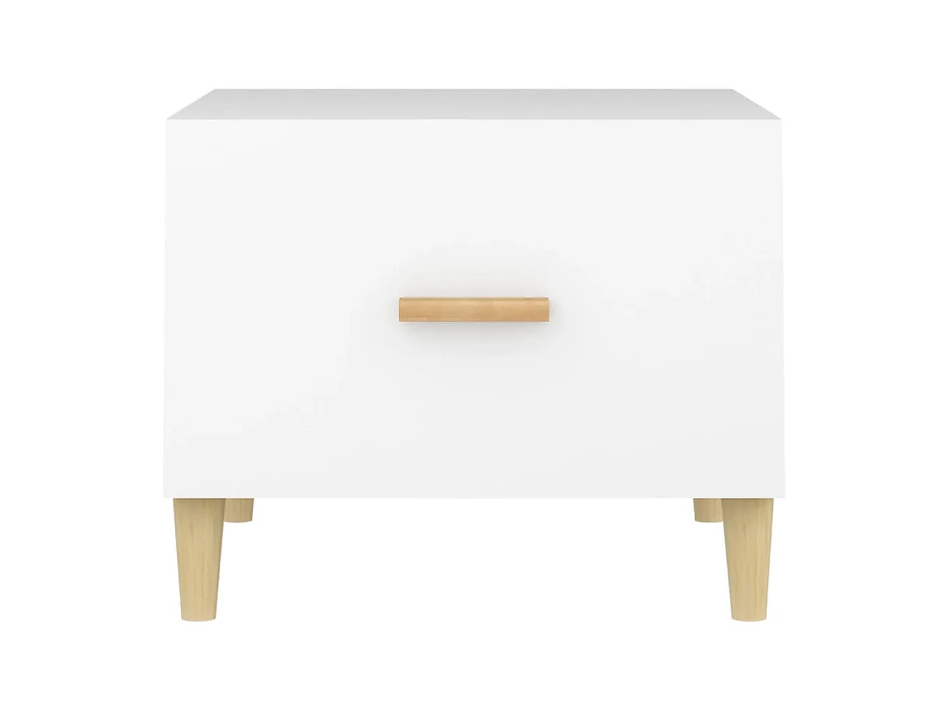 Tables basses 2 pcs blanc 50x50x40 cm bois d'ingénierie