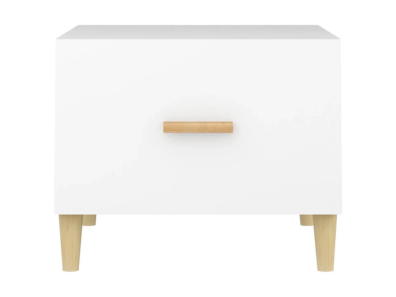 Mesas de centro Gold 2 piezas madera contrachapada blanca 50x50x40 cm