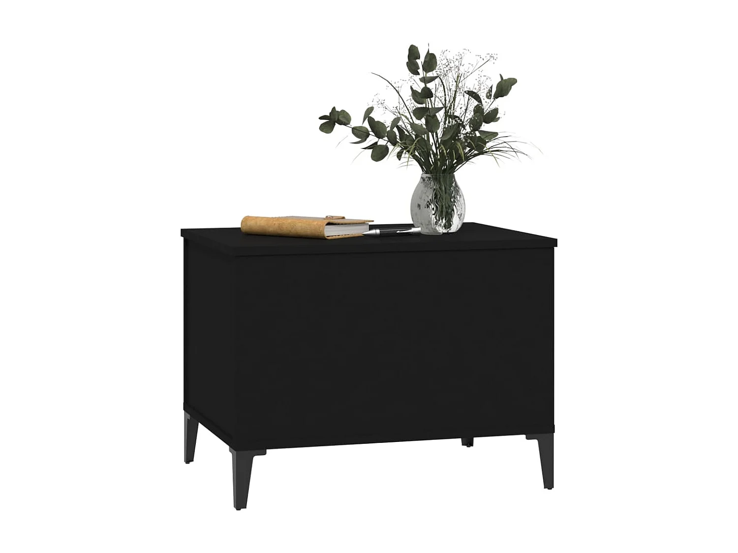 Mesa de centro Gold Negro 60x44,5x45 cm Madera contrachapada
