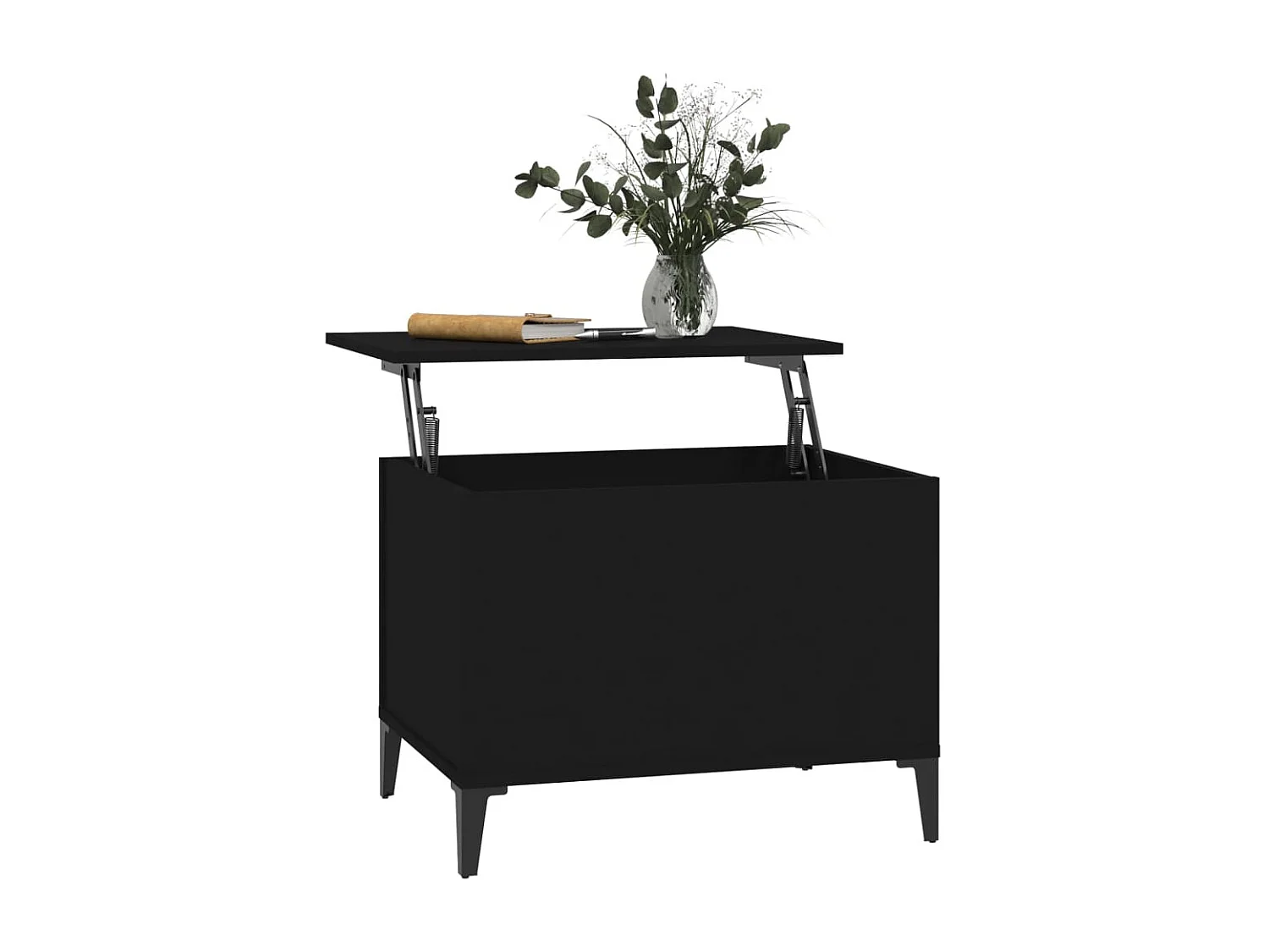 Mesa de centro Gold Negro 60x44,5x45 cm Madera contrachapada